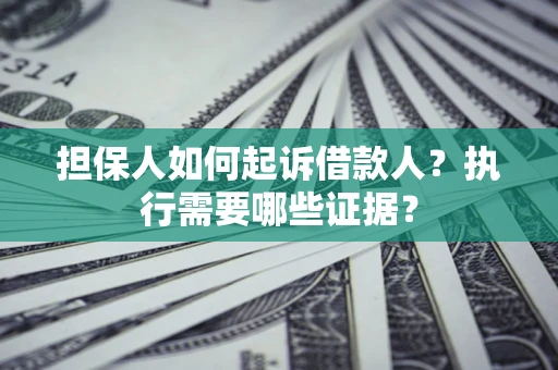 武汉担保人如何起诉借款人？执行需要哪些证据？