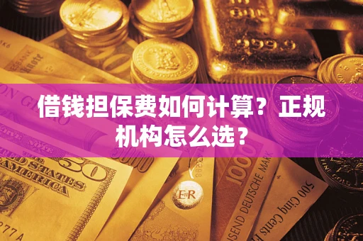 武汉借钱担保费如何计算？正规机构怎么选？