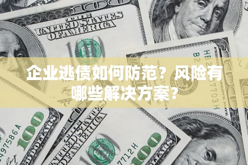 武汉企业逃债如何防范？风险有哪些解决方案？
