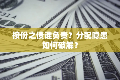 武汉按份之债谁负责？分配隐患如何破解？