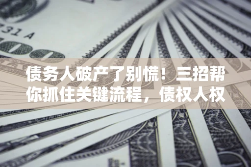 武汉债务人破产了别慌！三招帮你抓住关键流程，债权人权益不再缩水