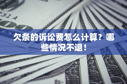 武汉欠条的诉讼费怎么计算?哪些情况不退! 武汉欠条的诉讼费怎么计算?哪些情况不退!