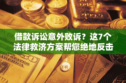 武汉借款诉讼意外败诉？这7个法律救济方案帮您绝地反击！