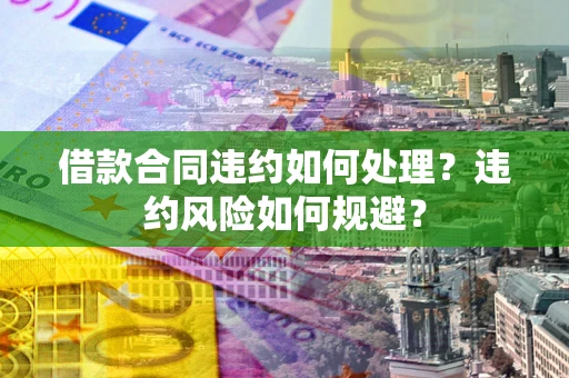 武汉借款合同违约如何处理？违约风险如何规避？