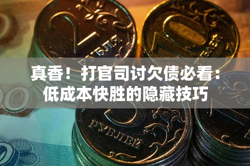 武汉真香！打官司讨欠债必看：低成本快胜的隐藏技巧