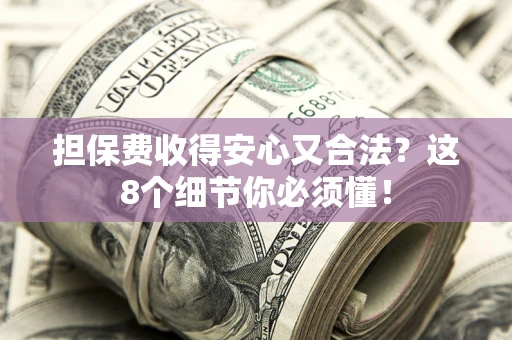 武汉担保费收得安心又合法？这8个细节你必须懂！