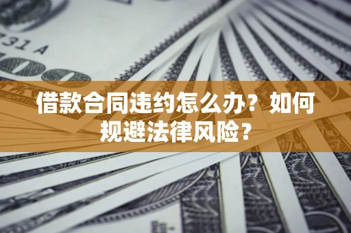 武汉借款合同违约怎么办？如何规避法律风险？